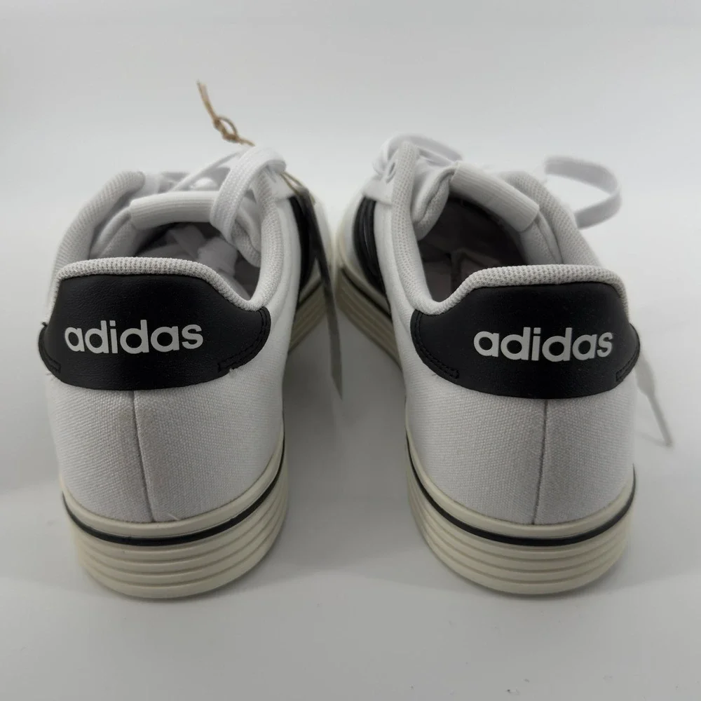Adidas Daily 4.0 Sneakers Lace Up Skateboarding White‎ Black Men 8/Women 9 NWB